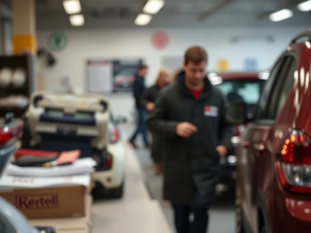 Façade d'une auto-école dans une rue commerçante de Bayeux, avec un panneau indiquant les formations au permis B et à la conduite accompagnée
