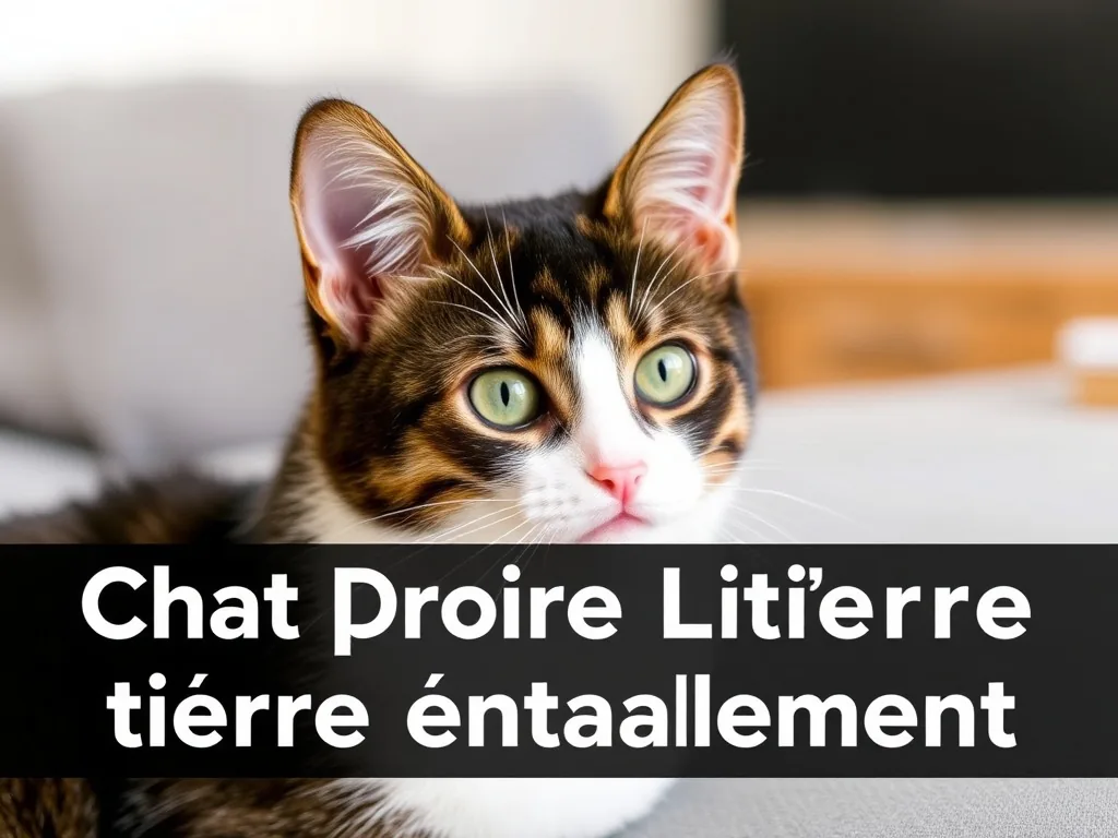 Chaton observant un bac à litière propre dans un intérieur sobre, sans fioritures